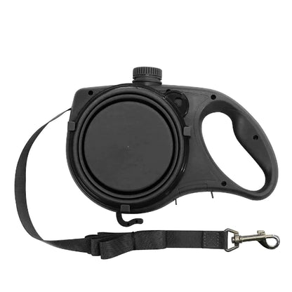 Multifunctional Dog Leash with Built-in Water Bowl