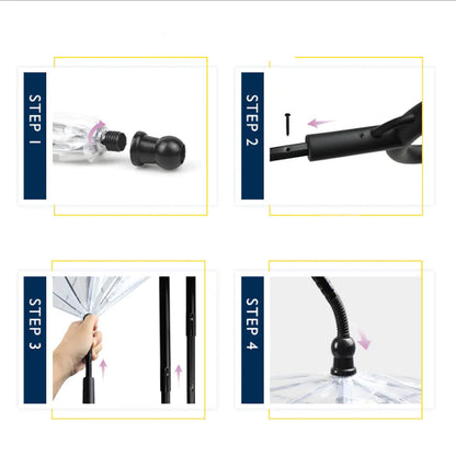 Transparent Adjustable C-Type Pet Umbrella