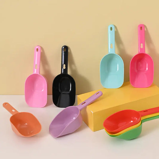 Multi-Color Plastic Pet Food Shovel for Cats & Dogs